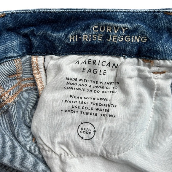 AE Ne(X)T Level Patched Curvy High-Waisted Jegging Size 8 X-Short - Picture 7 of 10